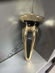 Galaksi Metal Ayak 16-21-25cm Altın+Siyah Modern Gold Mobilya Ayağı Koltuk Dolap Komidin Şifonyer Kitaplık Puf
