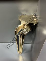 Galaksi Metal Ayak 16-21-25cm Altın+Siyah Modern Gold Mobilya Ayağı Koltuk Dolap Komidin Şifonyer Kitaplık Puf