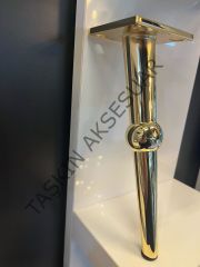 Bosse Metal Ayak 20cm Altın Modern Gold Mobilya Ayağı Koltuk Dolap Komidin Şifonyer Kitaplık Puf