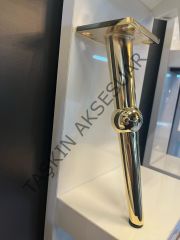 Bosse Metal Ayak 20cm Altın Modern Gold Mobilya Ayağı Koltuk Dolap Komidin Şifonyer Kitaplık Puf