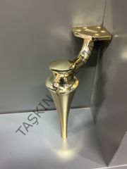 Mercan Metal Ayak 20cm Altın Modern Gold Mobilya Ayağı Koltuk Dolap Komidin Şifonyer Kitaplık Puf
