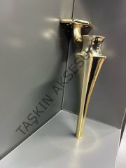 Mercan Metal Ayak 20cm Altın Modern Gold Mobilya Ayağı Koltuk Dolap Komidin Şifonyer Kitaplık Puf