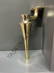Mercan Metal Ayak 20cm Altın Modern Gold Mobilya Ayağı Koltuk Dolap Komidin Şifonyer Kitaplık Puf
