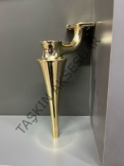 Mercan Metal Ayak 20cm Altın Modern Gold Mobilya Ayağı Koltuk Dolap Komidin Şifonyer Kitaplık Puf