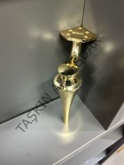 Mercan Metal Ayak 20cm Altın Modern Gold Mobilya Ayağı Koltuk Dolap Komidin Şifonyer Kitaplık Puf
