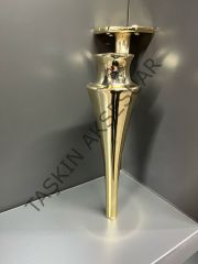 Mercan Metal Ayak 20cm Altın Modern Gold Mobilya Ayağı Koltuk Dolap Komidin Şifonyer Kitaplık Puf