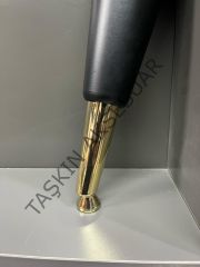 Paris Sert Plastik Ayak 24cm Siyah+Altın Komidin Koltuk Modern Tv Ünite Mobilya Dolap Şifonyer Ayağı Gold