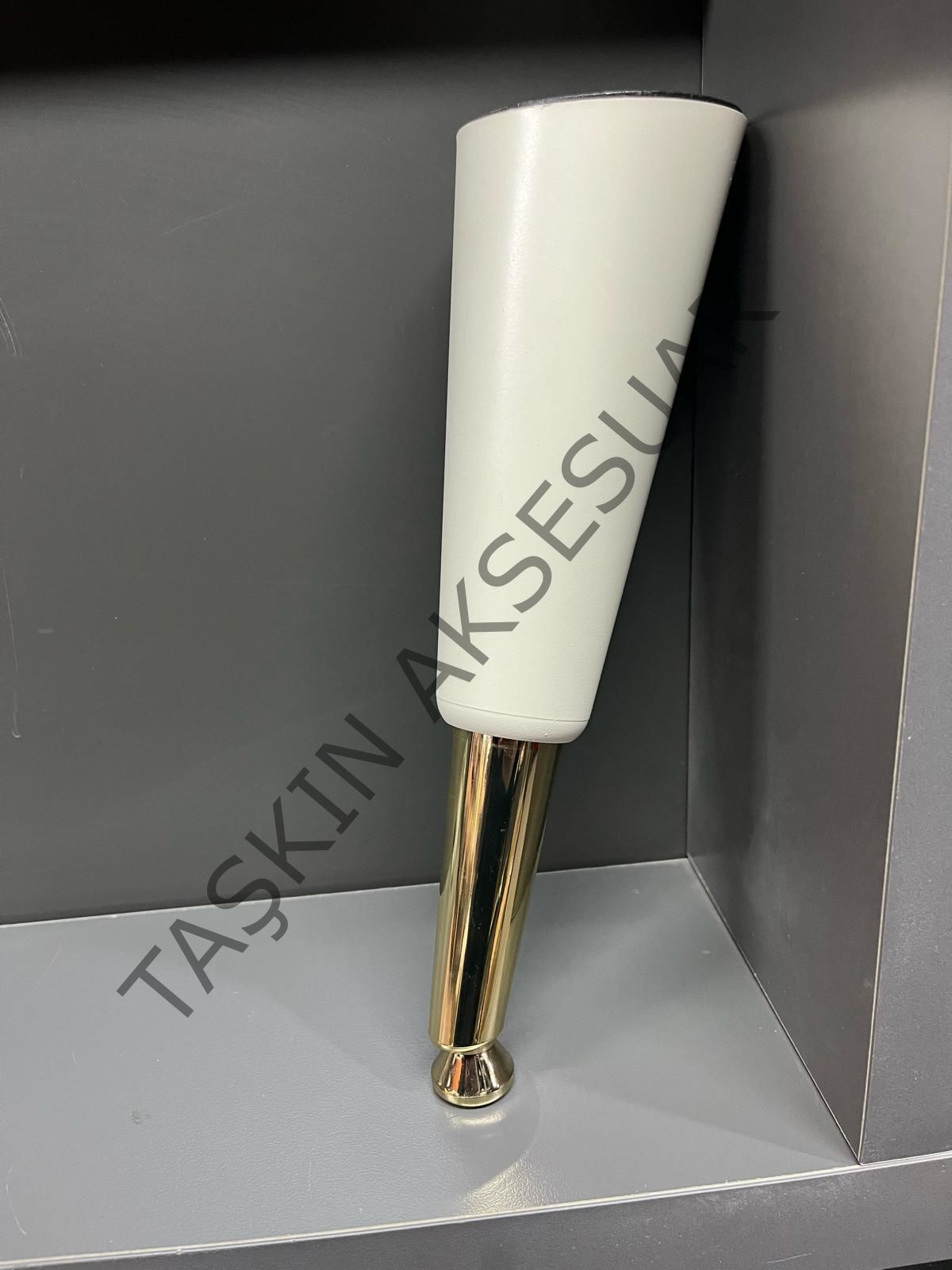 Paris Sert Plastik Ayak 24cm Aytaşı+Altın Komidin Koltuk Modern Tv Ünite Mobilya Dolap Şifonyer Ayağı Gold