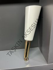 Paris Sert Plastik Ayak 24cm Aytaşı+Altın Komidin Koltuk Modern Tv Ünite Mobilya Dolap Şifonyer Ayağı Gold