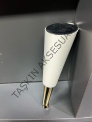 Paris Sert Plastik Ayak 24cm Aytaşı+Altın Komidin Koltuk Modern Tv Ünite Mobilya Dolap Şifonyer Ayağı Gold