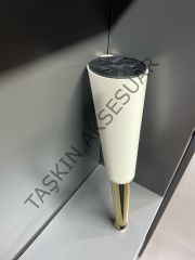 Paris Sert Plastik Ayak 24cm Aytaşı+Altın Komidin Koltuk Modern Tv Ünite Mobilya Dolap Şifonyer Ayağı Gold