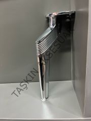 Emaks Efes Metal Ayak 16-20-25cm Krom Modern Gümüş Mobilya Ayağı Koltuk Dolap Komidin Şifonyer Kitaplık Puf  Tv Ünite
