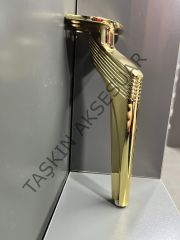 Efes Metal Ayak 16-20-25cm Altın Modern Mobilya Ayağı Dolap Koltuk Tv Ünite Komidin Şifonyer Puf Gold