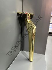 Efes Metal Ayak 16-20-25cm Altın Modern Mobilya Ayağı Dolap Koltuk Tv Ünite Komidin Şifonyer Puf Gold