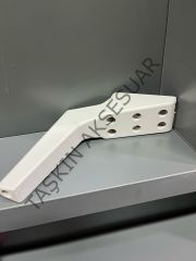 Tesla Sert Plastik Ayak 19-23cm Mat Dolunay+Krom Komidin Koltuk Modern Tv Ünite Mobilya Dolap Şifonyer Ayağı Gümüş