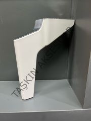 Tesla Sert Plastik Ayak 19-23cm Mat Dolunay+Krom Komidin Koltuk Modern Tv Ünite Mobilya Dolap Şifonyer Ayağı Gümüş