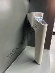 Tesla Sert Plastik Ayak 19-23cm Mat Dolunay+Krom Komidin Koltuk Modern Tv Ünite Mobilya Dolap Şifonyer Ayağı Gümüş