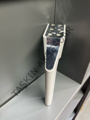 Tesla Sert Plastik Ayak 19-23cm Mat Dolunay+Krom Komidin Koltuk Modern Tv Ünite Mobilya Dolap Şifonyer Ayağı Gümüş