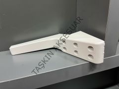 Tesla Sert Plastik Ayak 19-23cm Mat Dolunay+Krom Komidin Koltuk Modern Tv Ünite Mobilya Dolap Şifonyer Ayağı Gümüş