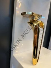Galaksi Metal Ayak 16-21-25cm Altın+Aytaşı Modern Gold Mobilya Ayağı Koltuk Dolap Komidin Şifonyer Kitaplık Puf Tv Ünite