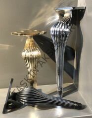 Ottoman Metal Ayak 16-21cm Altın Modern Mobilya Ayağı Koltuk Komidin Puf Dolap Tv Ünite Gold