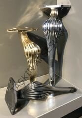 Ottoman Metal Ayak 16-21cm Altın Modern Mobilya Ayağı Koltuk Komidin Puf Dolap Tv Ünite Gold