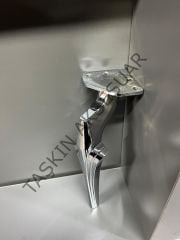 Zeus Metal Ayak 16-21-24cm Krom Modern Gümüş Mobilya Ayağı Koltuk Dolap Komidin Şifonyer Tv Ünite