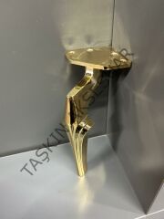 Zeus Metal Ayak 16-21-24cm Altın Modern Gold Mobilya Ayağı Koltuk Dolap Komidin Şifonyer Tv Ünite