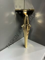 Zeus Metal Ayak 16-21-24cm Altın Modern Gold Mobilya Ayağı Koltuk Dolap Komidin Şifonyer Tv Ünite