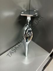 Kaşık Metal Ayak 16-21cm Krom Modern Gümüş Mobilya Ayağı Dolap Koltuk Tv Ünite Komidin Şifonyer