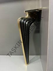 Angel Metal Ayak 16-21-25cm Altın+Siyah Koltuk Komidin Modern Tv Ünite Mobilya Dolap Dolap Koltuk Tv Ünite Komidin Şifonyer