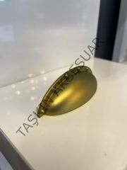 Çanak Metal Kulp 64mm Mat Altın Dolap Kapak Çekmece Komidin Tv Ünite Modern Mobilya Kulbu