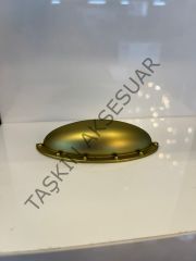 Çanak Metal Kulp 64mm Mat Altın Dolap Kapak Çekmece Komidin Tv Ünite Modern Mobilya Kulbu