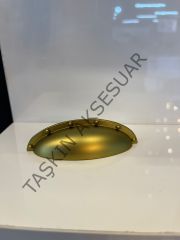 Çanak Metal Kulp 64mm Mat Altın Dolap Kapak Çekmece Komidin Tv Ünite Modern Mobilya Kulbu