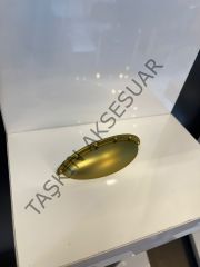 Çanak Metal Kulp 64mm Mat Altın Dolap Kapak Çekmece Komidin Tv Ünite Modern Mobilya Kulbu