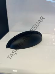Çanak Metal Kulp 64mm Mat Siyah Dolap Kapak Çekmece Komidin Tv Ünite Modern Mobilya Kulbu