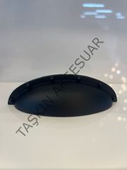 Çanak Metal Kulp 64mm Mat Siyah Dolap Kapak Çekmece Komidin Tv Ünite Modern Mobilya Kulbu