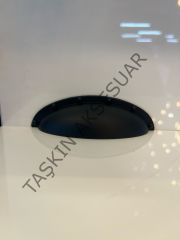 Çanak Metal Kulp 64mm Mat Siyah Dolap Kapak Çekmece Komidin Tv Ünite Modern Mobilya Kulbu