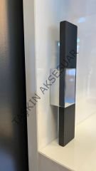 Opera Metal Kulp 32mm Füme+Krom Dolap Kapak Çekmece Komidin Tv Ünite Modern Mobilya Kulbu