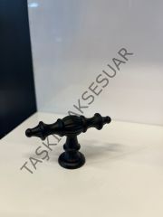 Ada Metal Düğme Kulp Mat Siyah Dolap Kapak Çekmece Komidin Tv Ünite Modern Tek Delikli Mobilya Kulbu