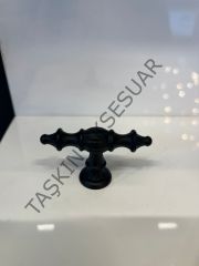 Ada Metal Düğme Kulp Mat Siyah Dolap Kapak Çekmece Komidin Tv Ünite Modern Tek Delikli Mobilya Kulbu