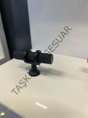 Yüzük Metal Düğme Kulp Mat Siyah Dolap Kapak Çekmece Komidin Tv Ünite Modern Tek Delikli Mobilya Kulbu