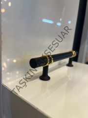 Ergene Metal Kulp 96-128mm Altın+Mat Siyah Dolap Kapak Çekmece Komidin Tv Ünite Modern Mobilya Kulbu