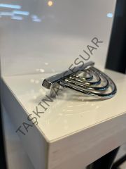 Yarım Lila Metal Kulp 96mm Krom Dolap Kapak Çekmece Komidin Tv Ünite Modern Mobilya Kulbu