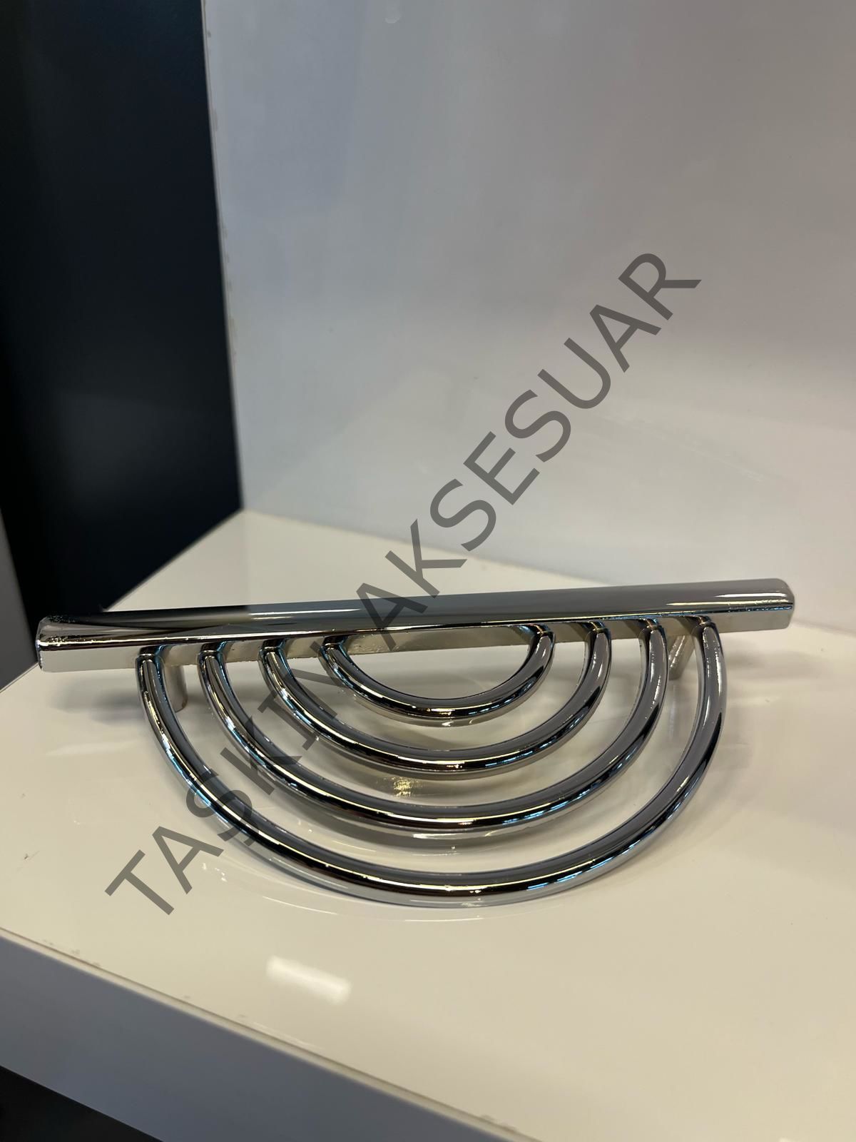 Yarım Lila Metal Kulp 96mm Krom Dolap Kapak Çekmece Komidin Tv Ünite Modern Mobilya Kulbu