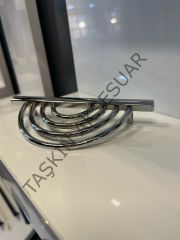 Yarım Lila Metal Kulp 96mm Krom Dolap Kapak Çekmece Komidin Tv Ünite Modern Mobilya Kulbu