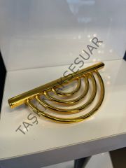 Yarım Lila Metal Kulp 96mm Altın Dolap Kapak Çekmece Komidin Tv Ünite Modern Mobilya Kulbu
