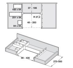 Hafele MAGIC BOX Organizasyon Kutusu 84x84mm