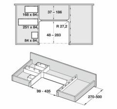 Hafele MAGIC BOX Organizasyon Kutusu 251x84mm