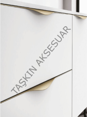 Torino Metal Kulp 160mm Altın Dolap Kapak Modern Çekmece Tv Ünite Konsol Komidin Gold Mobilya Kulbu